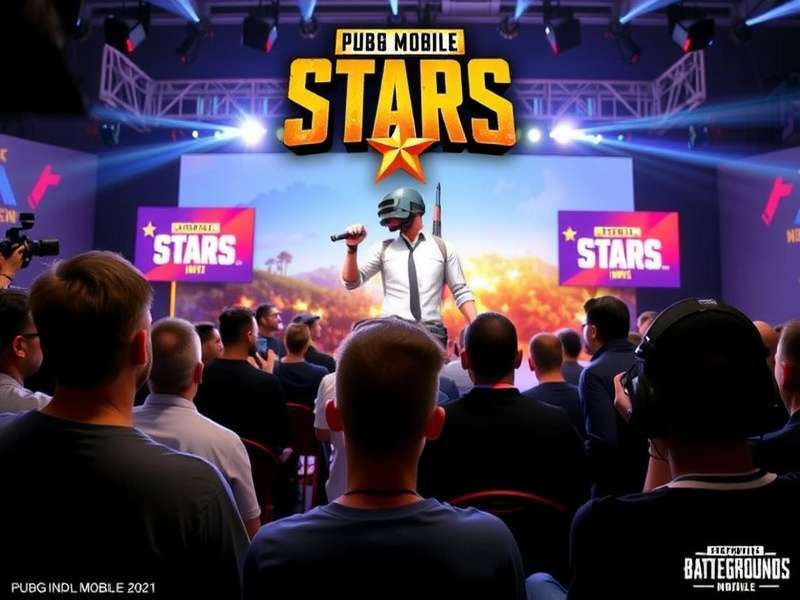 PUBG Mobile India Stars Championship Finals PUBG Mobile India Stars eSports Tournament with players and audience