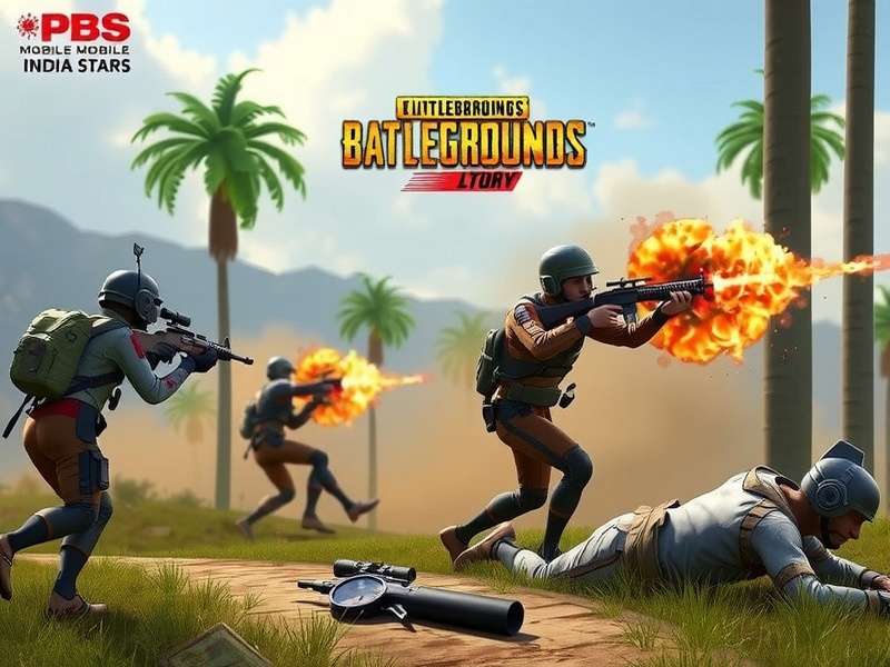 PUBG Mobile India Stars Intense Gameplay PUBG Mobile India Stars Gameplay showing players in combat